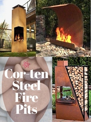 Cor-ten steel fire pits