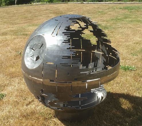 Death Star steel fire pit