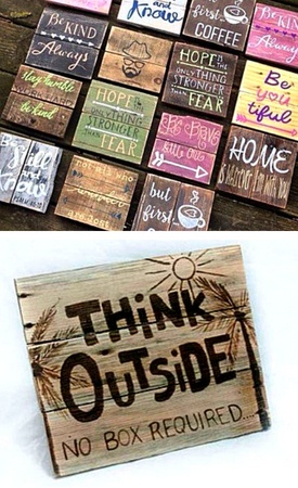 Garden signs made from pallets