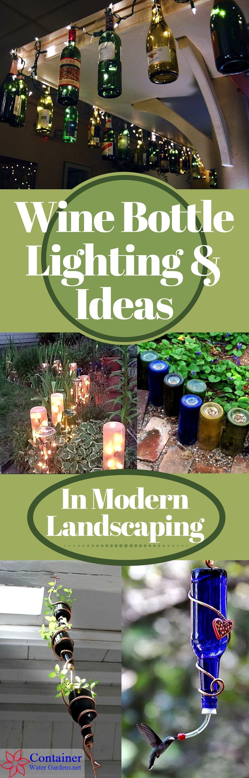 Wine Bottle Lighting & Ideas In Landscaping