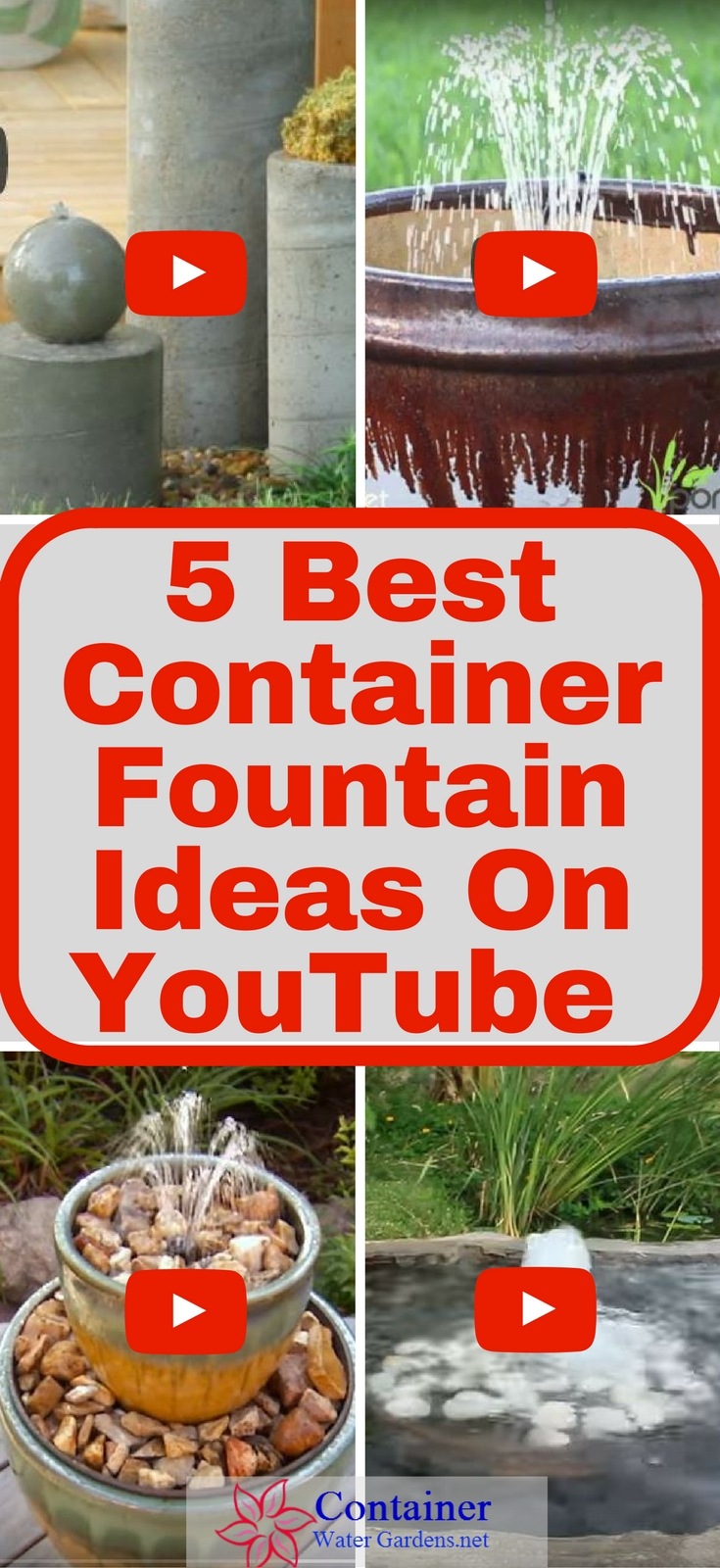 5 Best Container Fountain Ideas on YouTube