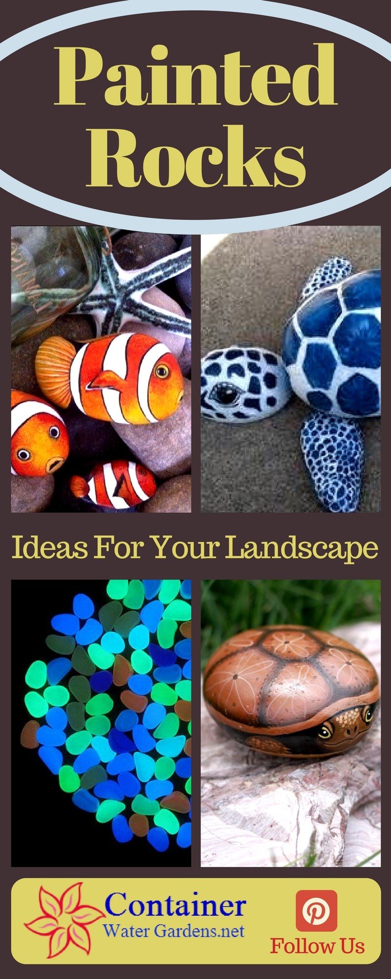 Painted Rock Ideas For The Garden - Container Water Gardens