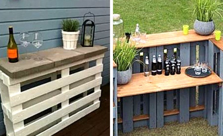 Pallet patio bars