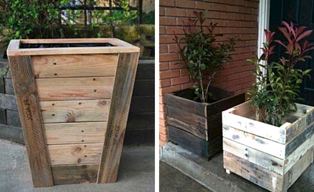 Pallet planter boxes