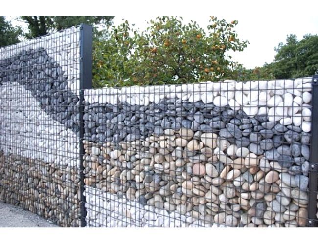 Gabion privacy fence