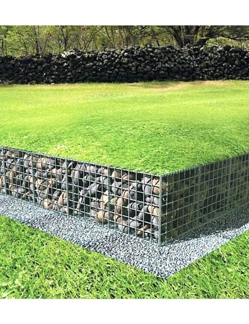 Gabion Stone Basket Planter Flower Garden Wall Patio Landscape Steel Decoration 
