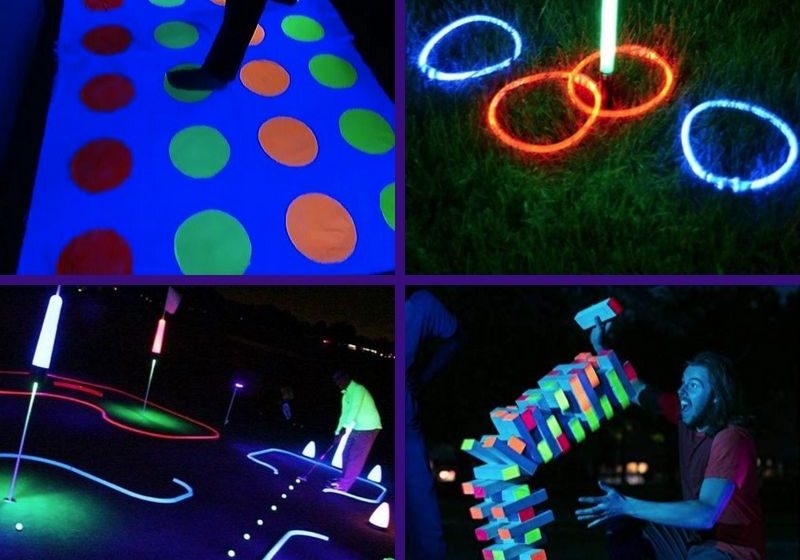 Glow Party World - Black Light UV - Black light LED glow party kits UV  ultra violet lights neon party