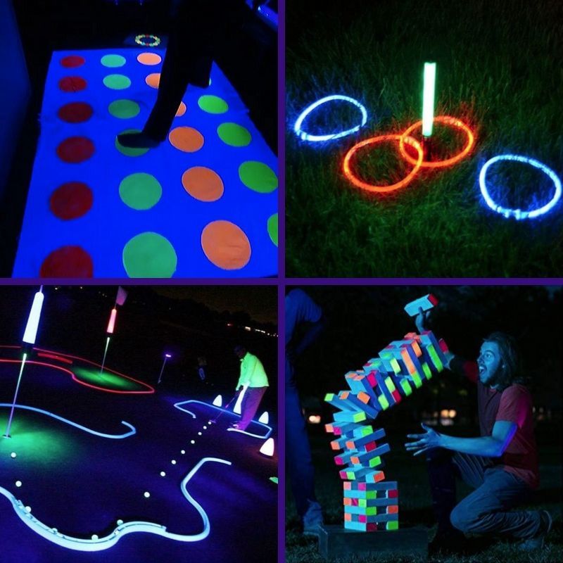 9 Blacklight And Glow In The Dark Game Night Ideas - Container Water Gardens