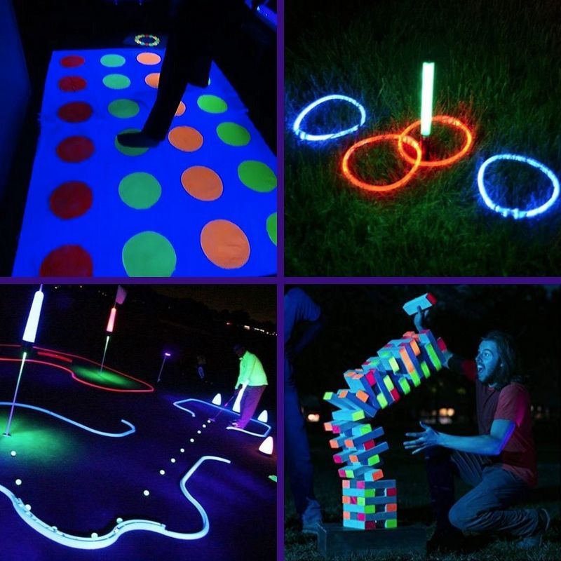 amusement Raffinaderij onderwerp 9 Blacklight And Glow In The Dark Game Night Ideas - Container Water Gardens