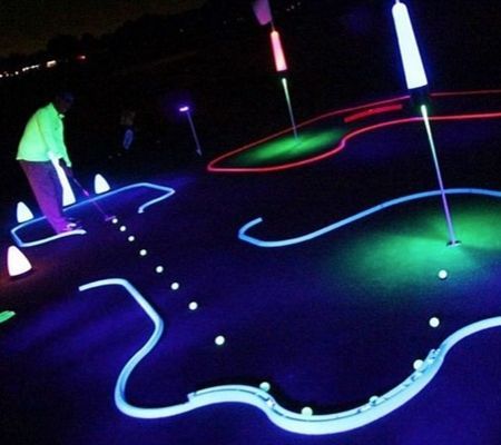 Black light miniature golf