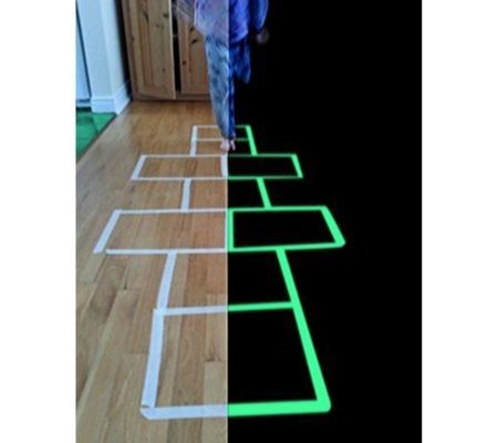 Glow-in-the-dark hopscotch game