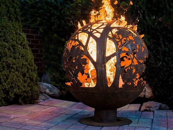 Corten steel fire pit