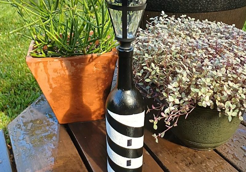 Wine bottle lighthouse