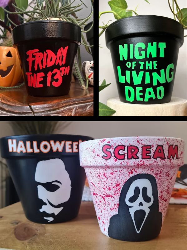Scary Movie Themed D.I.Y. Pot Painting Ideas
