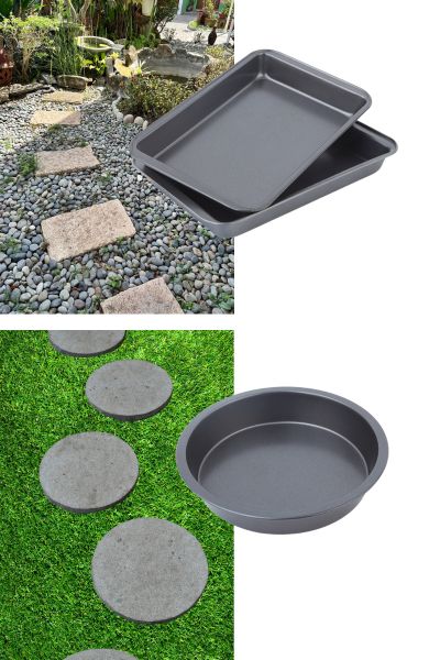 Hypertufa molds for stepping stones